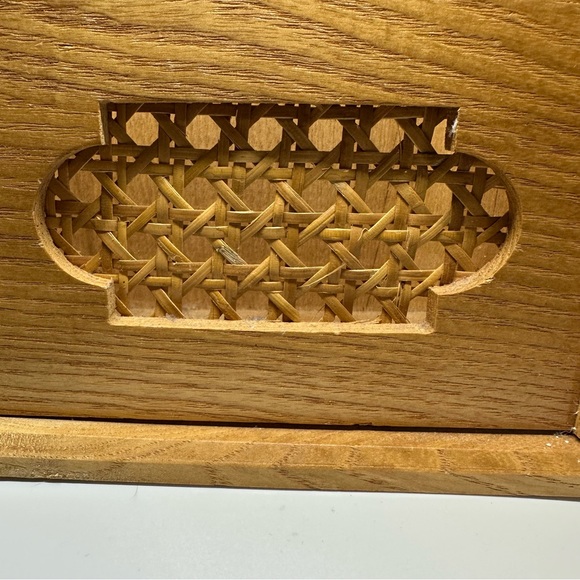 Vintage cane storage box MCM - Picture 7 of 10